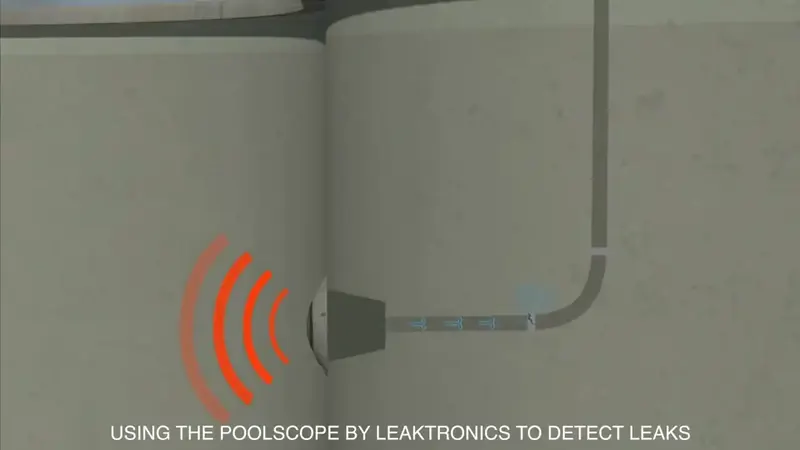 Leak detection technician using non-invasive surface-scanning equipment in a Commerce City Adams County home